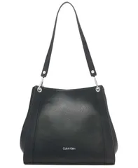 カルバンクライン レディース バッグ Calvin Klein Garnetriple Small Compartmentote Bag Black Silver ブラック