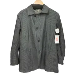 ダナキャランニューヨーク DKNY 00s Y2K archive ストライプ ステンカラー ハーフコート メンズ import：L のサムネイル