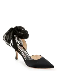 バッジェリーミシュカ レディース シューズ パンプス アンクル Badgley Mischka Womens Blaze Ankle Wrap Evening Pumps Black Satin ブラック