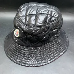 Moncler　モンクレール 帽子 リバーシブル　バケットハット ブラック/レッド系 レディース　キルティング