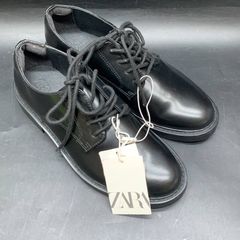 ZARA レザー シューズ デカ靴 厚底 革靴 ZARA 厚底レザーシューズ41サイズ - メルカリ