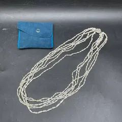 美品ケシパール　留め具SILVER刻印　淡水パール 6連ネックレス 淡水パールネックレス シルバー　ボリューム　SOGO購入　テリ艶◎