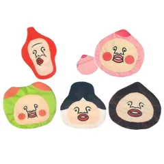 Qualia クオリア こびとづかん フェイスポーチ × 全5種セット フルコンプ ガチャガチャ カプセルトイ 