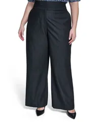 カルバンクライン レディース ボトムス カジュアルパンツ プラスサイズ Calvin Klein Plusize WideLeg Mid Rise Pants Indigo インディゴ