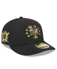 ニューエラ メンズ アクセサリー 帽子 New Era Mens Black New York Mets 2024 Armed Forces Day Low Profile 59FIFTY Fitted Hat Black ブラック