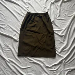 タイトスカート オリーブグリーンカーキ ウール100% 82W 上品 きれいめ