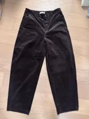 (XL) UNIQLO ユニクロ コーデュロイ カーブパンツ ブラウン (ロング丈)