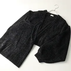 美品 2024年 シーニュ Cygne ラメニット カーディガンFran キャミソール cois FREE ブラック┃アンサンブルニット【2400014830392】のサムネイル