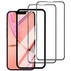 iPhone 13 mini 強化ガラスフィルム 5.4インチ対応 高透過率 気泡防止 滑らかなタッチ操作 指紋付着防止 飛散防止 全面保護フィルム ガイド枠付き 貼り付けは簡単 2枚セット