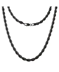 ラッキーブランド レディース アクセサリー ネックレス・チョーカー・ペンダントトップ レース Lucky Brand Black Twisted Rope Chain Necklace 24 Chain Black ブラック