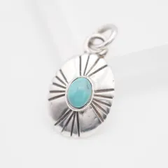 Q770 ターコイズ トルコ石 925刻印 ペンダント トップ デザイン シルバー チャーム ヘッド ヴィンテージ 12月誕生石