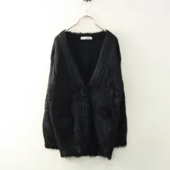 美品 ハグオーワー ジュルネアンローズ HUG O WaR JOURNEE EN ROSE シャギーVネックカーディガン＼ブラック ニット【2400014820867】のサムネイル