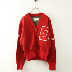 美品 77circa ナナナナサーカ デカワッペン付き Vネックニットカーディガン レッド┃ヴィンテージリメイクアイテム 上着【2400014815511】のサムネイル