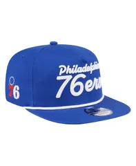 ニューエラ メンズ アクセサリー 帽子 New Era Mens Royal Philadelphia 76ers Team Text Golfer Snapback Hat Royal