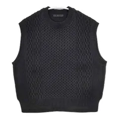 Lelill ハイテクケーブルニット ノースリーブ ベスト ベスト ブラック レディース レリル【中古】6-0129M∞