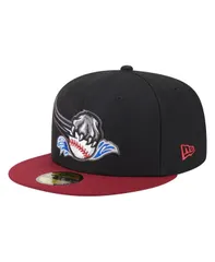 ニューエラ メンズ アクセサリー 帽子 New Era Mens BlackRed Sacramento River Cats Authentic Collection 59FIFTY Fitted Hat Black Red ブラック