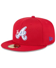 ニューエラ メンズ アクセサリー 帽子 New Era Mens Red Atlanta Braves City Connect Batting Practice 59FIFTY Fitted Hat Red レッド
