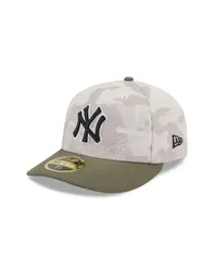 ニューエラ メンズ アクセサリー 帽子 New Era Mens Light BeigeOlive New York Yankees 2025 Armed Forces Day Low Profile 59FIFTY Fitted Hat Light Beig