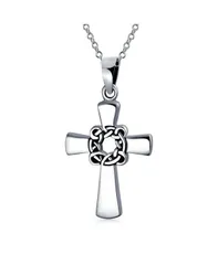 ブリング メンズ アクセサリー ネックレス・チョーカー・ペンダントトップ レース Bling Jewelry Viking Irish Celtic Knot Eternal Thorns of Christ Cross Pendant Necklace Fo