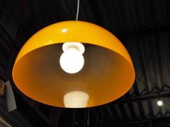 美品□三菱□レトロペンダントライト□オレンジ□ミッドセンチュリー