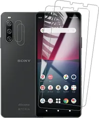 【2+2枚セット】Xperia 10 IV SO-52C 用の カメラフィルム+ エクスペリア10 IV 用の ガラスフィルム 旭硝子 xperia10 iv (SO-52C/SOG07/A202SO) 用の 強化ガラス 液晶保護 耐衝撃 高透過率 9H硬度 