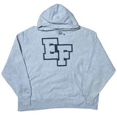 チャンピオン champion ビッグサイズ リバースウィーブ 杢グレー フーディ パーカー 刺繍ロゴ ワンポイント プリント EF 3XL スウェット レディース ユニセックス メンズ 古着 長袖 CHM