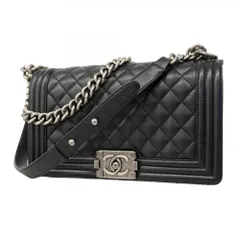 シャネル(Chanel) シャネル ショルダーバッグ ボーイシャネル チェーンショルダー キャビアスキン ブラック レディース