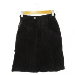 マウジー moussy スカート コーデュロイ タイト ミニ コットン 厚手 カジュアル 1 焦げ茶 ダークブラウン /CK13