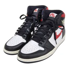 未使用品▲NIKE ナイキ 555088-061 AIR JORDAN 1 RETRO HIGH OG レザー ハイカットスニーカー ホワイト ブラック レッド 28.5cm 箱付き メンズ
