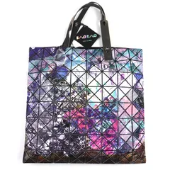 極美品△BAOBAO ISSEY MIYAKE バオバオ イッセイミヤケ BB51-AG551 LIMITED EDITION プリント トートバッグ マルチカラー 日本製 正規品 レディース