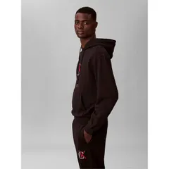 カルバンクライン メンズ アウター パーカー・スウェット パイル Calvin Klein Jeans Mens Terry Graph Pull Over Hoodie Black ブラック