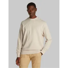 カルバンクライン メンズ アウター パーカー・スウェット クルーネック プリント Calvin Klein Jeans WASHED PUFF PRINT CREW NECK Moonbeam