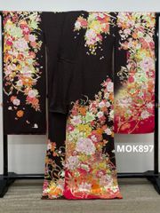 振袖 仮絵羽 ROLA 刺繍 金駒 金彩 正絹 未仕立て品 八掛付 MOK672