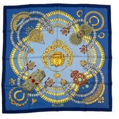 美品】HERMÈS カレ90 宇宙 KOSMIMAシルク100%スカーフ - メルカリ