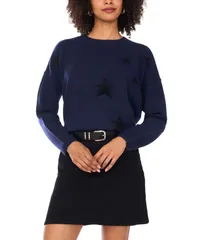 ヴィンスカムート レディース アウター ニット・セーター クルーネック Vince Camuto Womens Crew Neck Long Sleeve Sweater Classic Navy ネイビー