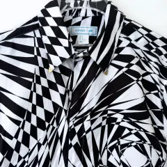 ヴェルサーチェ H&M コラボ 幾何学 ゼブラ シャツ