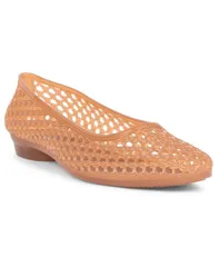 ジェフリー キャンベル レディース シューズ パンプス Jeffrey Campbell Womens Bestie Caged Ballet Jelly Flats Caramel