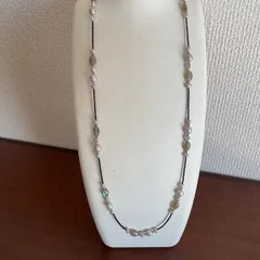 天然石★淡水本真珠★パールネックレス★ロングネックレス★ハンドメイド★ファッション★デザイン★ネックレス