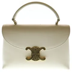 CELINE (セリーヌ) ティーン ニノ 2WAYバッグ ハンドバッグ ショルダーバッグ ホワイト レザー 118113GG2.01RC ゴールド金具