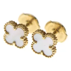 Van Cleef & Arpels (ヴァンクリーフアンドアーペル) スウィートアルハンブラ マザーオブパール イエローゴールド ピアス ジュエリー