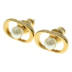 Christian Dior (クリスチャンディオール) Petit CD Jolie ミニ スタッド ピアス パール ホワイト×ゴールド E3170WOMRS