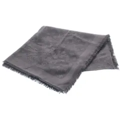 LOUIS VUITTON (ルイヴィトン) ショール・モノグラム アントラシット マフラー ストール シルク×ウール ブラック ダークグレー M74752