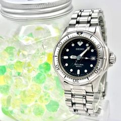 [신품 전지] SEIKO 세이코 SCUBA 스쿠버 다이버 200M 회전 베젤 남성 시계 데이트 실버 7N35-6000 240091 순정 벨트