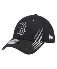 ニューエラ メンズ アクセサリー 帽子 New Era Mens Black Boston Red Sox Active Dash Mark 39THIRTY Flex Hat Black ブラック