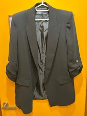 【G5-34】◇ ZARA サイズUSA M テーラードジャケット　黒色　レディース