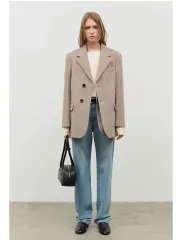 ダンスト レイヤード ヘビー ウール ブレーザー オートミール xs (The First 価格最終値下げ)