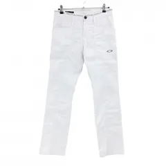 【美品】オークリー パンツ 白 ストレッチ ティー装着可 メンズ 33 ゴルフウェア Oakley