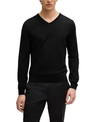 ヒューゴボス メンズ アウター ニット・セーター Vネック セーター Hugo Boss Mens SlimFit VNeck Sweater Black ブラック