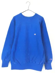 古着 90s USA製 Champion Reverse Weave ワンポイント リバース スウェット 青 XL 古着 