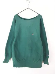 古着 90s Champion Reverse Weave ワンポイント カットオフ リバース スウェット 緑 XXL位 古着 